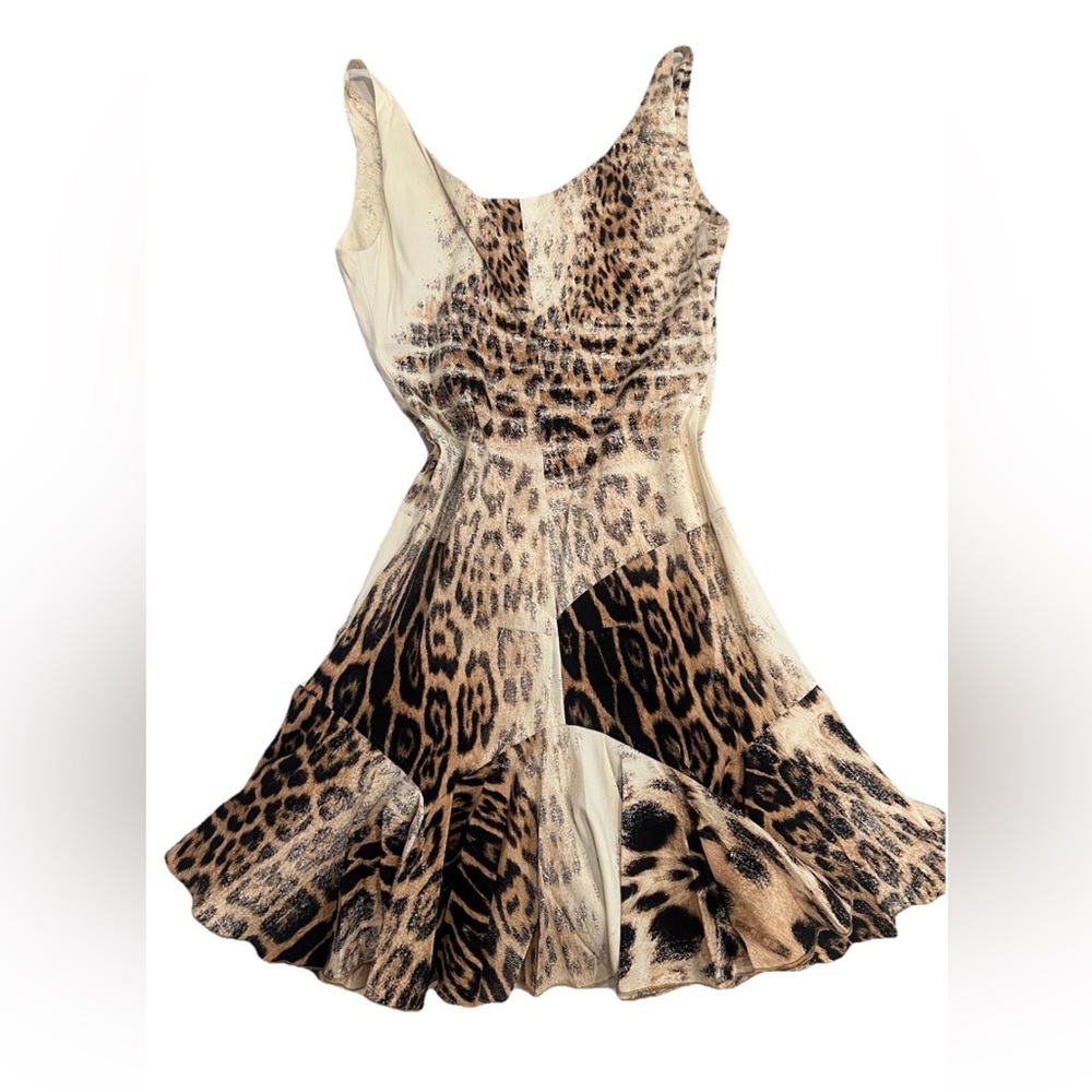 Vintage S/S 2002 Y2K Roberto Cavalli Leopard Print Silk Slip Mini Dress NWT XS